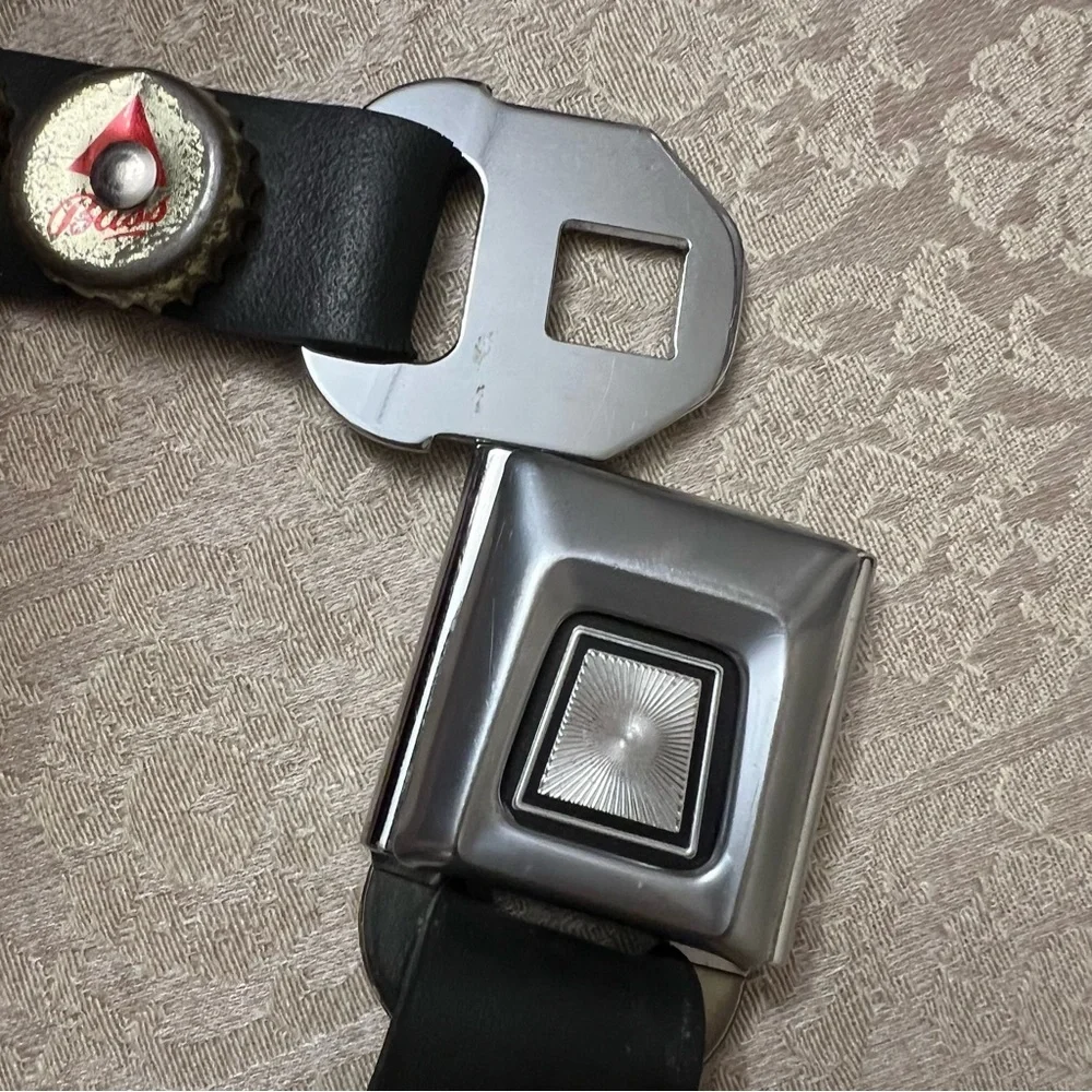 Vintage Seat Belt buckle beer cap belt rare unique conversation piece EUC - Picture 12 of 13